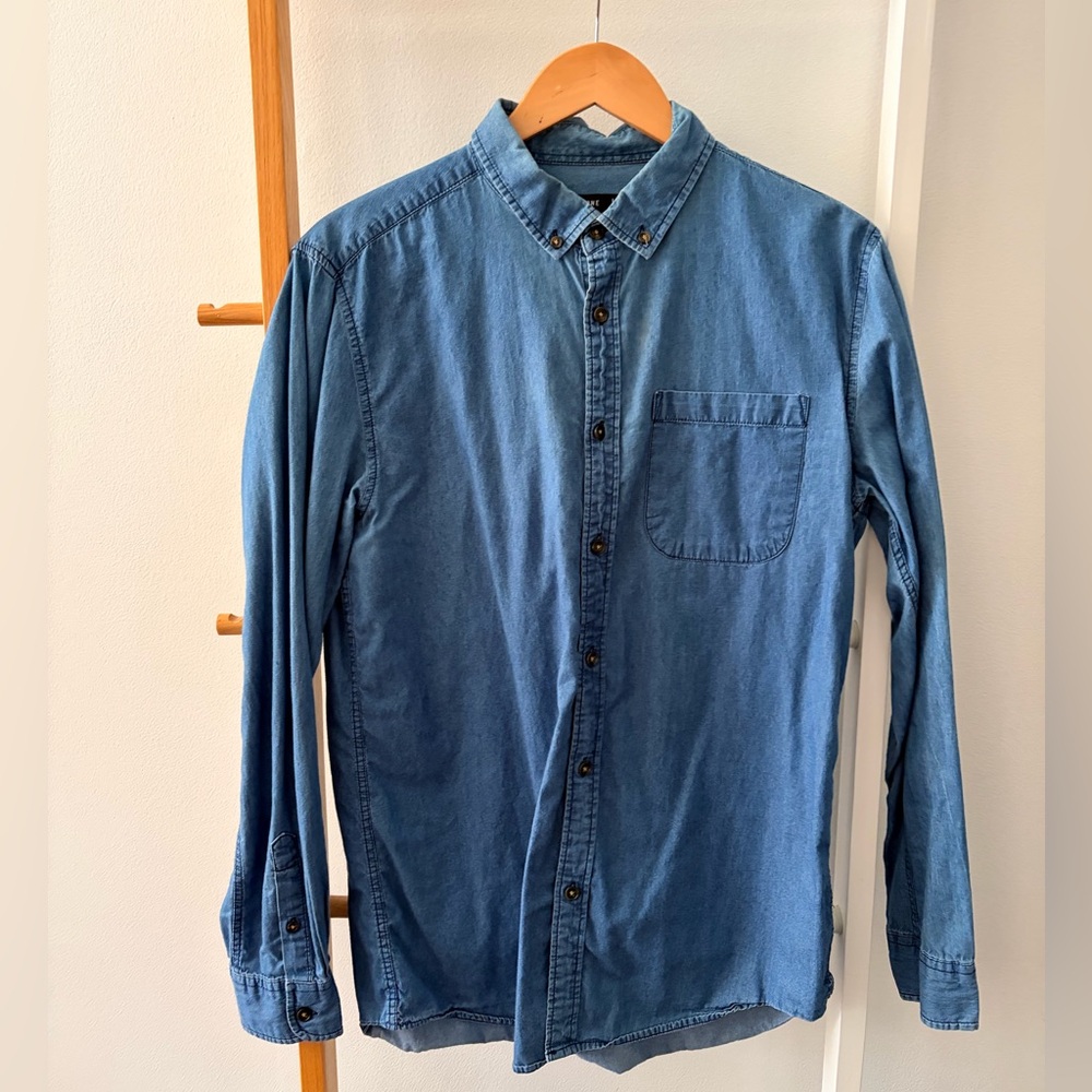 Men's Forever 21 Blue Denim‎ Shirt